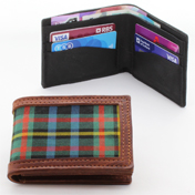 Tartan Wallet, Scottish Leather, MacLellan Tartan